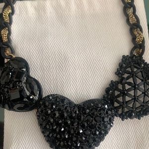 Betsey Johnson black and gold heart